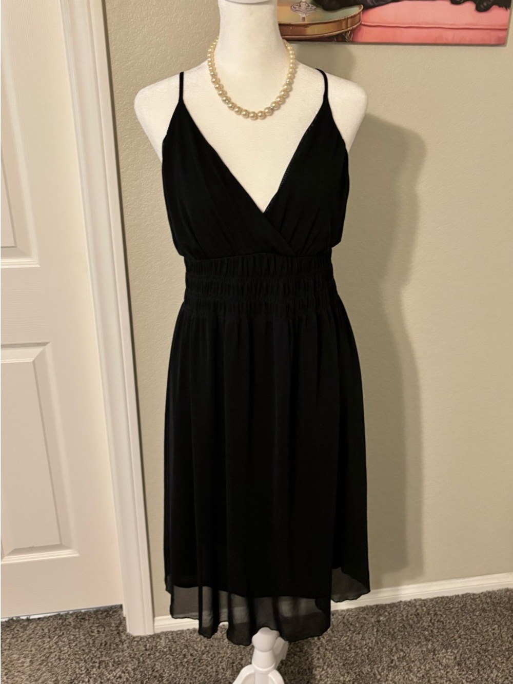 Elegant and Timeless Black Surplice Dress